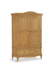 Barker and Stonehouse Cecile Light Wooden French Style Double Wardrobe Wit in Neutral