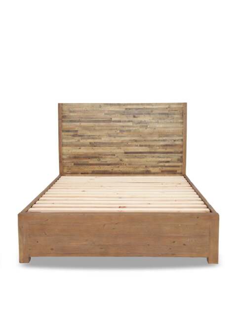 Barker and Stonehouse Charlie Reclaimed Wood King Bed Frame in Neutral - image 1