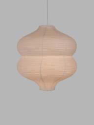 Heal's Carta Rice Paper Easyfit Pendant Tall in White, Size 63x55x55 - thumbnail 2