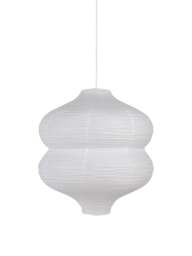 Heal's Carta Rice Paper Easyfit Pendant Tall in White, Size 63x55x55