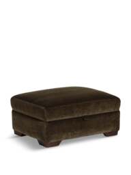 Barker and Stonehouse Tahoma Fabric Storage Footstool in Green - thumbnail 1