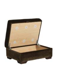 Barker and Stonehouse Tahoma Fabric Storage Footstool in Green - thumbnail 5