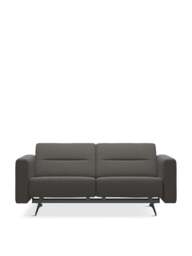 Barker and Stonehouse Stella Sofa in Grey, Leather, Size 2 Seater