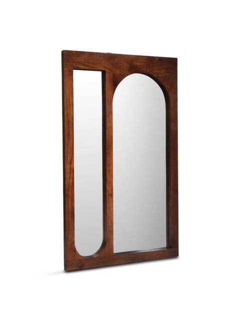 Libra Interiors Monterey Wooden Floor Standing Mirror in Brown, Size 180x108x6 - image 1