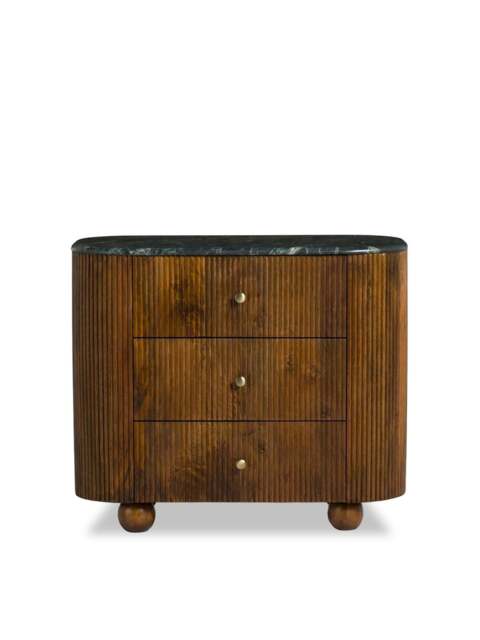 Barker and Stonehouse Tigris Mango Wood Chest With Marble Top in Brown - image 1
