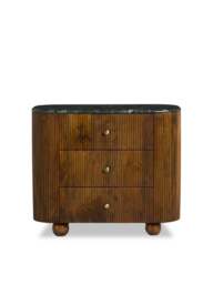 Barker and Stonehouse Tigris Mango Wood Chest With Marble Top in Brown - thumbnail 1