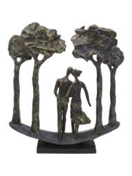 Libra Interiors Lovers Arboretum Sculpture in Bronze, Size 30x28x7 - thumbnail 2