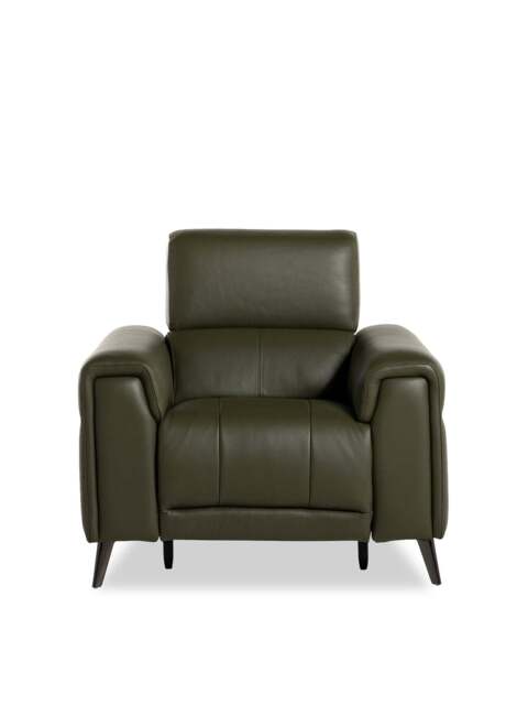 Barker and Stonehouse Kerren Fabric Recliner Armchair in Green, Leather - image 1