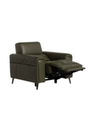 Barker and Stonehouse Kerren Fabric Recliner Armchair in Green, Leather - thumbnail 3