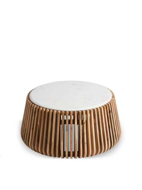 Barker and Stonehouse Ombra Mango Wood Coffee Table With Marble Top in Neutral - image 1