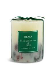 Heal's Frankincense & Pine Tall Pillar Candle in Green