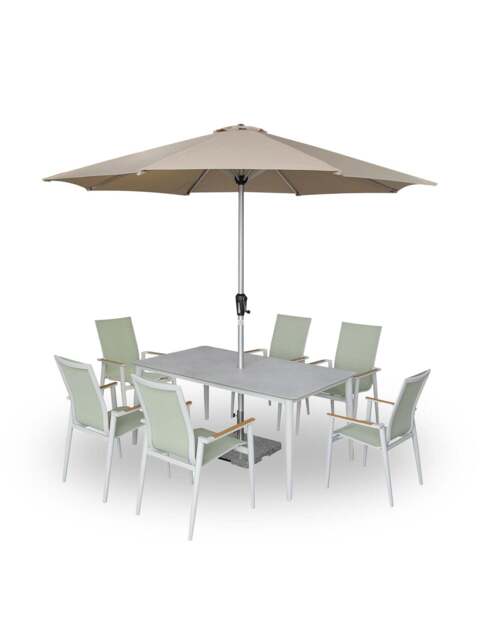 Bramblecrest Sofia 6-Seater Garden Dining Set in green - image 1