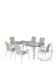 Bramblecrest Sofia 6-Seater Garden Dining Set in green - thumbnail 3