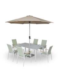 Bramblecrest Sofia 6-Seater Garden Dining Set in green - thumbnail 1