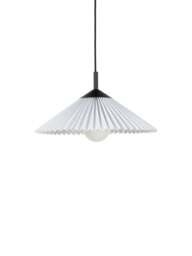 Heal's Heal’s Pleated Pendant /white in Black, Metal, Size 14x41x41