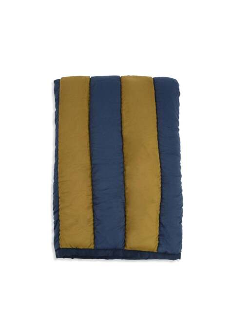 Heal's Stripe Quilt Navy Olive in Green, Cotton - image 1