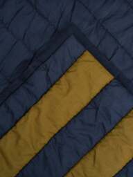 Heal's Stripe Quilt Navy Olive in Green, Cotton - thumbnail 3