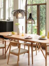Heal's Anais Dining Table Extending Oak in Neutral, Wood/Metal - thumbnail 2
