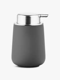 Zone Nova Soap Dispenser in Grey, Porcelain/Soft Touch