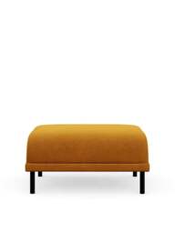 Heal's Harri Velvet Footstool Smart Luxe in Cognac