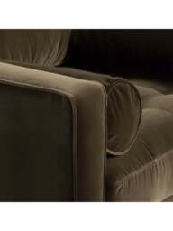 Barker and Stonehouse Hemingway Velvet Armchair in Green - thumbnail 3