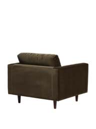 Barker and Stonehouse Hemingway Velvet Armchair in Green - thumbnail 5