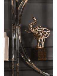 Libra Interiors Addo Abstract Elephant Head Sculpture In Resin in Silver, Size One - thumbnail 3