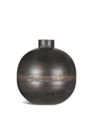 Nkuku Endo Recycled Iron Vase in Black, Size 24cm