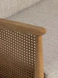Barker and Stonehouse Yardley Fabric 2 Seater Sofa With Rattan in Green - thumbnail 4
