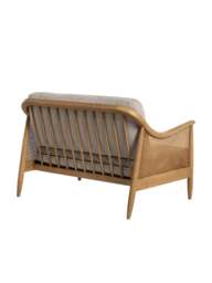 Barker and Stonehouse Yardley Fabric 2 Seater Sofa With Rattan in Green - thumbnail 3