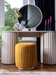Barker and Stonehouse Lucia Dressing Table Mirror in White Mahogany - thumbnail 2