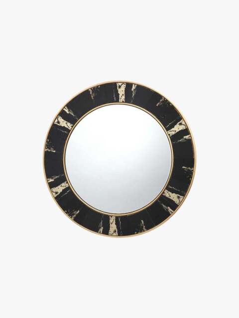 Dar Lighting Sidone Round Mirror in Black/Gold - image 1