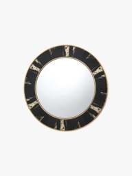 Dar Lighting Sidone Round Mirror in Black/Gold - thumbnail 1