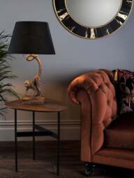 Dar Lighting Sidone Round Mirror in Black/Gold - thumbnail 3