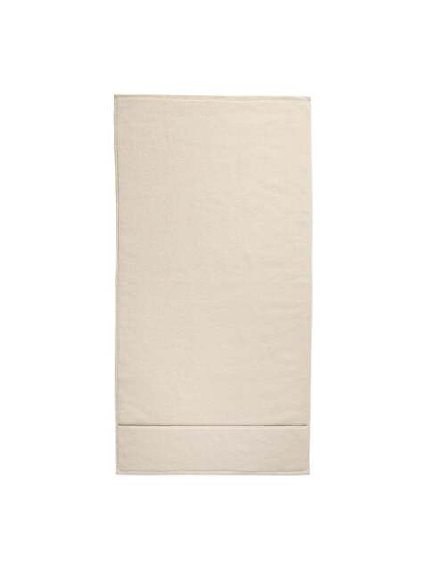 TURNER BIANCA Zero Twist Satin Stitch Cotton Bath Towel in Natural, Cotton/Satin - image 1