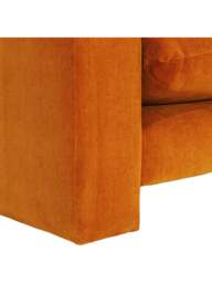 Barker and Stonehouse Hoxton Chenille Fabric Snuggle Armchair in Orange, Size 2 Seater - thumbnail 4