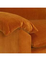 Barker and Stonehouse Hoxton Chenille Fabric Snuggle Armchair in Orange, Size 2 Seater - thumbnail 3