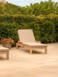 Kettler Cora Rope Garden Sun Lounger Cream - thumbnail 2