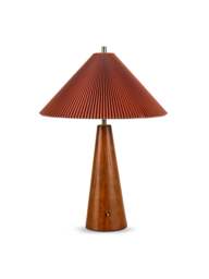 Heal's Woodland Table Lamp Rust Pleat/wood in Brown