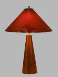 Heal's Woodland Table Lamp Rust Pleat/wood in Brown - thumbnail 2