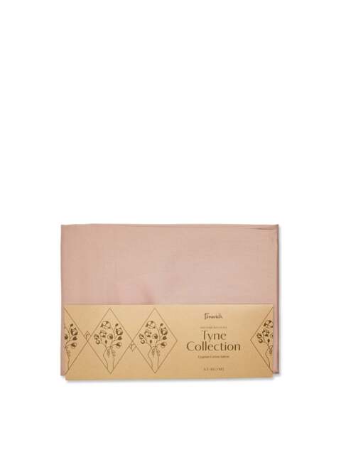 Fenwick at Home Tyne Collection Pillowcase Pink in Blush, Cotton/Linen, Size Standard