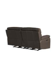 Barker and Stonehouse Clark Recliner 3 Seater Sofa in Grey, Leather - thumbnail 3