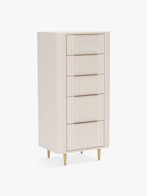 Barker and Stonehouse Lucia 5 Drawer Tall Chest in White Mahogany - image 1