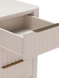 Barker and Stonehouse Lucia 5 Drawer Tall Chest in White Mahogany - thumbnail 4