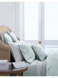 Ralph Lauren Home Oxford Oxford Pillowcase in Evergreen, Cotton/Linen, Size Standard - thumbnail 3