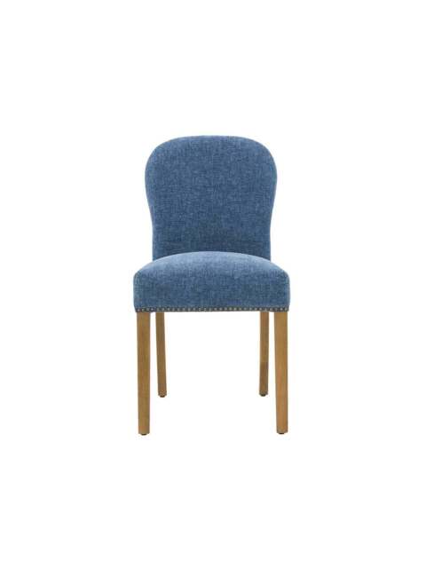 Barker and Stonehouse Gable Blue Fabric Dining Chair With Light Legs in Neutral - image 1