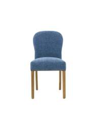 Barker and Stonehouse Gable Blue Fabric Dining Chair With Light Legs in Neutral - thumbnail 1