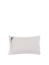 Land & Shore Fia Pillowcase Pairs in Blue/Red, Cotton, Size Standard