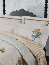Sanderson Options Cupids Beau Deluxe Duvet Cover Collection in Quince/Chalk, Size Double