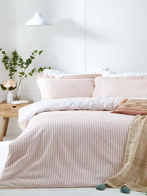 Yard Living Hebden Duvet Cover Set in Blush, Size Single - image 1